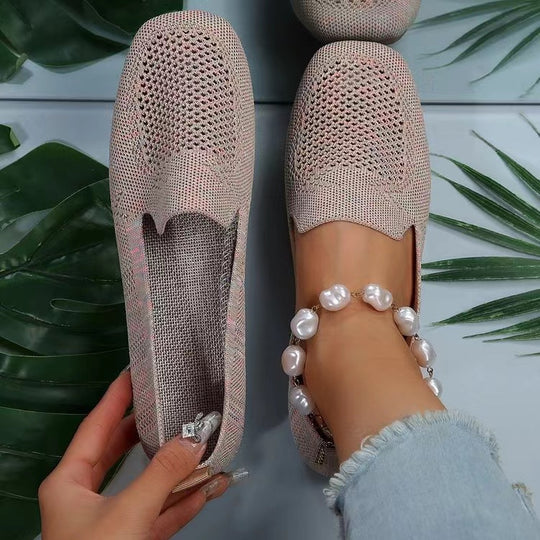 Damen Atmungsaktive Slip-On Schuhe aus Netzmaterial EB