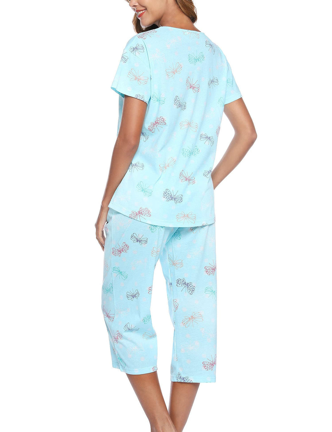 Damen Pyjama-Set mit verspieltem Katzenmotiv EB