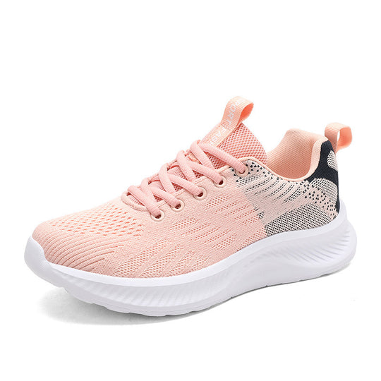Damen nan ultraleichter Strick-Freizeitsneaker mit ergonomischer Dämpfungskernsohle und Zuglasche EB