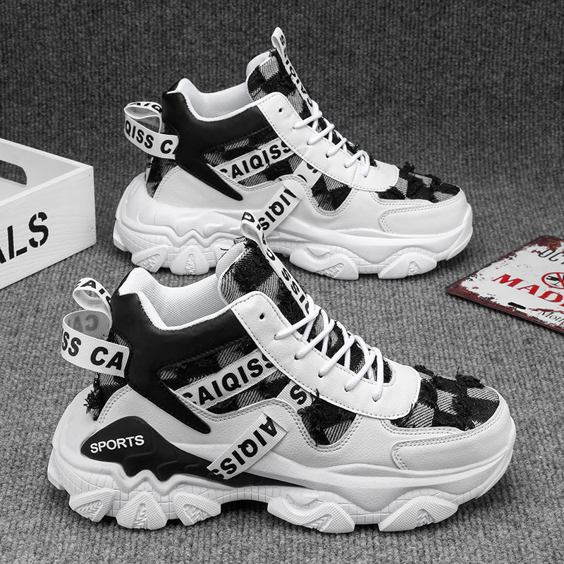 Damen Modische und komfortable High-Top Sneakers mit atmungsaktivem Design EB