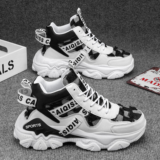 Damen Modische und komfortable High-Top Sneakers mit atmungsaktivem Design EB