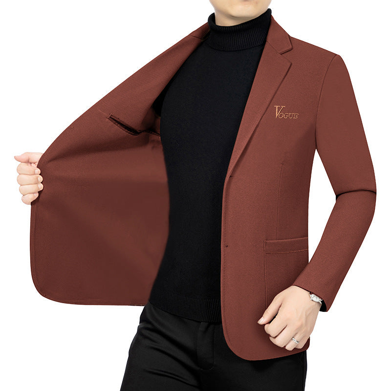 Herren Modernes Einreihiges City-Blazer mit aufgesetzten Taschen und leichter Halbfütterung EB