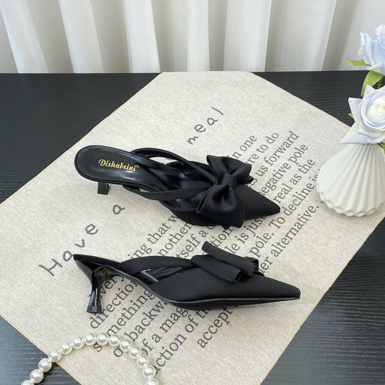 Damen Slingback-Ballerinas mit dekorativem Schleifenakzent EB