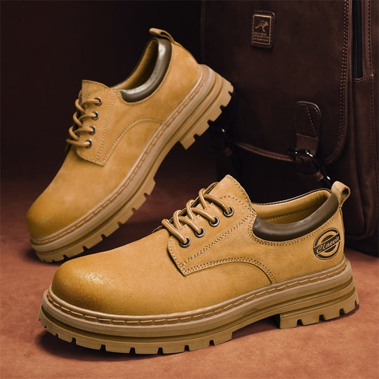 Herren robuste Schnürschuhe mit rutschfester Profilsohle und atmungsaktivem Obermaterial EB