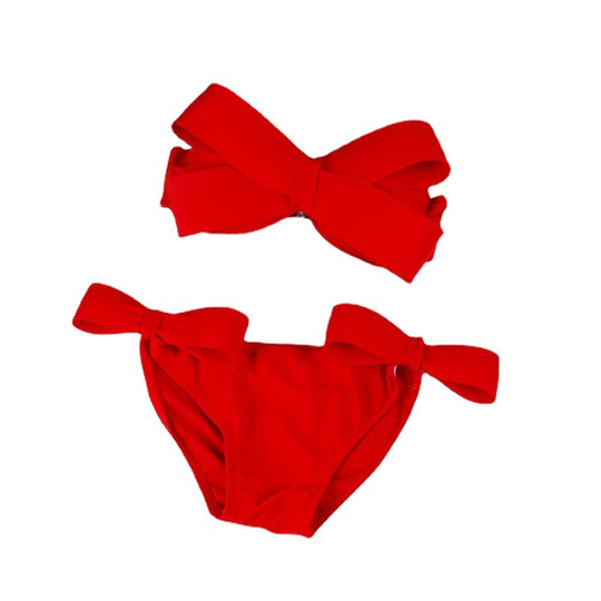 Damen Bandeau Bikini mit auffälligen Schleifen EB