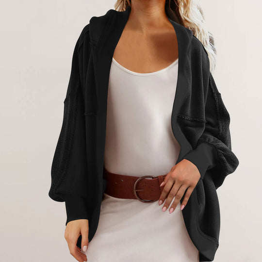 Damen Lässige Strickjacke mit weit geschnittenen Ärmeln und lässigem Schnitt EB