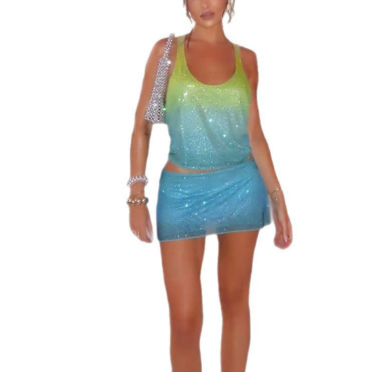 Damen glitzerndes Strandoutfit EB