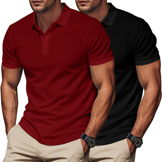 Herren Polo-Shirt mit strukturiertem Design und komfortablem Kragen EB
