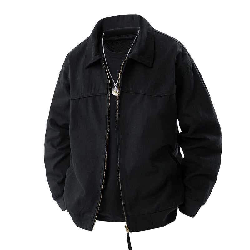 Herren leichte Utility-Jacke mit Stehkragen und praktischen Taschen EB
