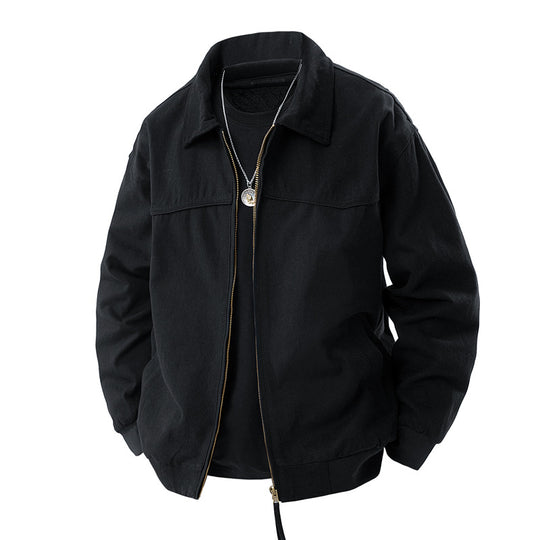 Herren leichte Utility-Jacke mit Stehkragen und praktischen Taschen EB