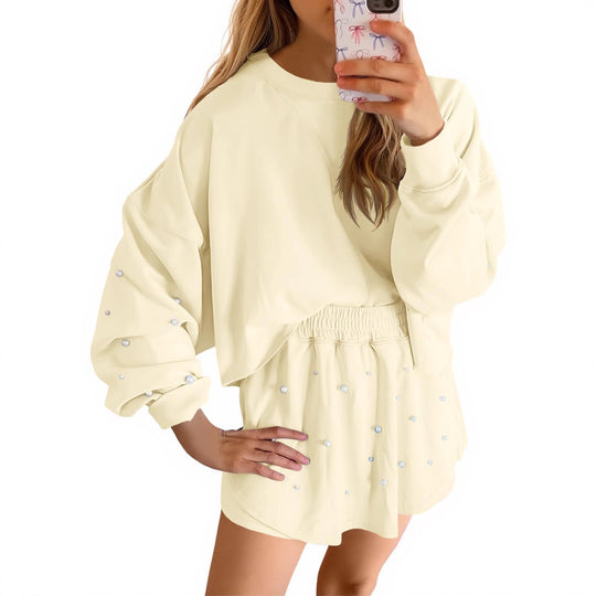 Damen Sportliches Sweatshirt- und Rock-Set EB