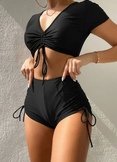 Damen Sportliches Bikiniset mit modischer Raffung EB