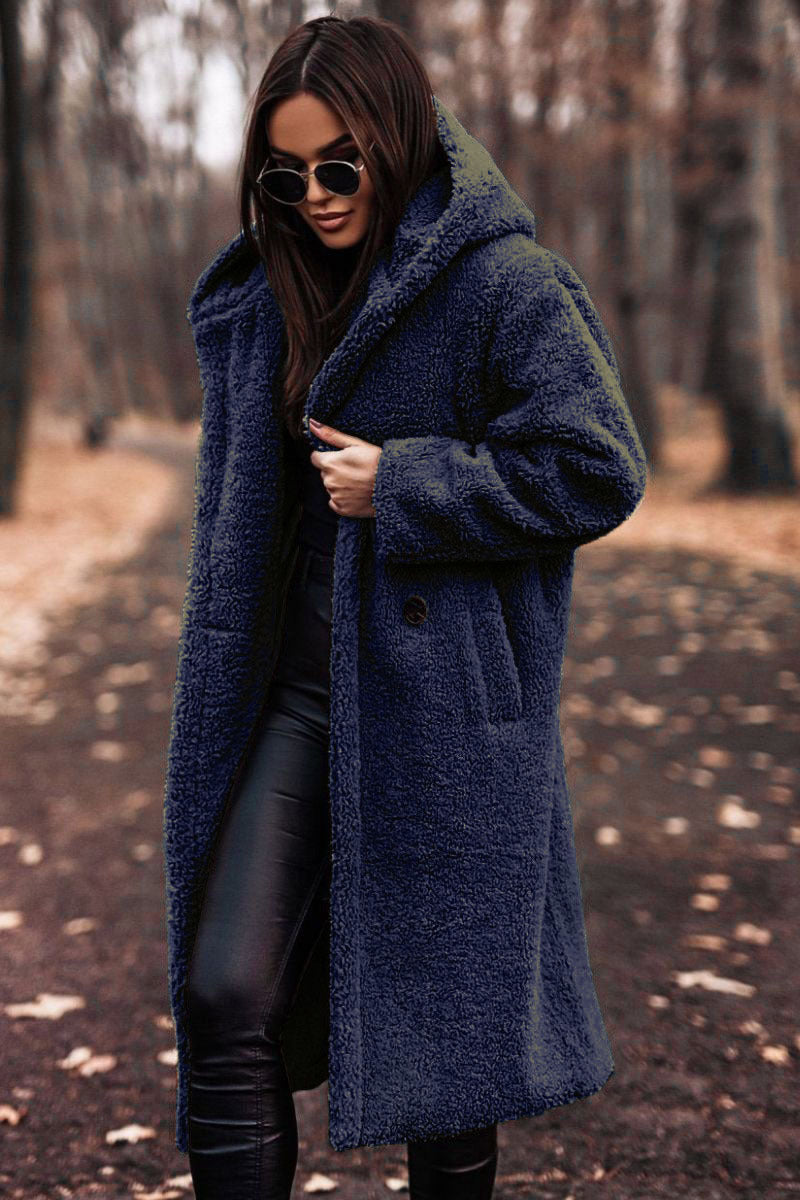 Damen Kuscheliger Teddy-Mantel EB