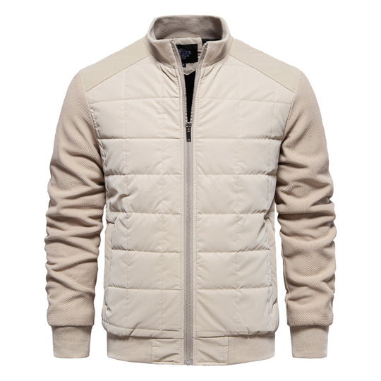 Herren Steppjacke mit sportlichen Details und praktischem Reißverschluss EB