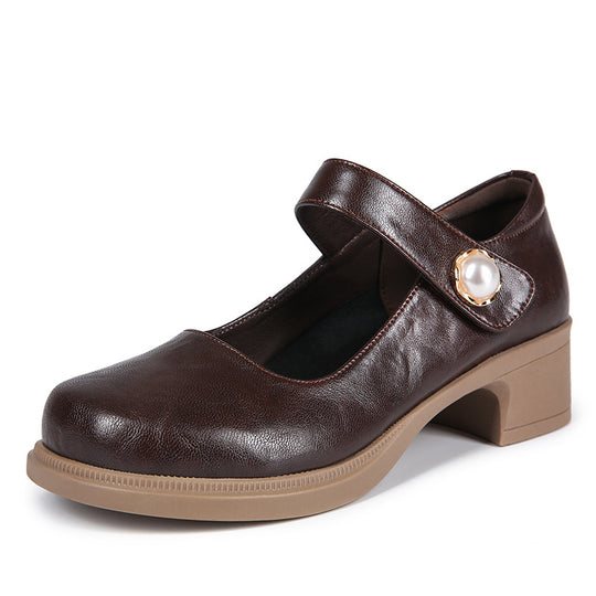 Damen Mary Jane Schuhe mit verstellbarem Riemen und bequemer Sohle EB