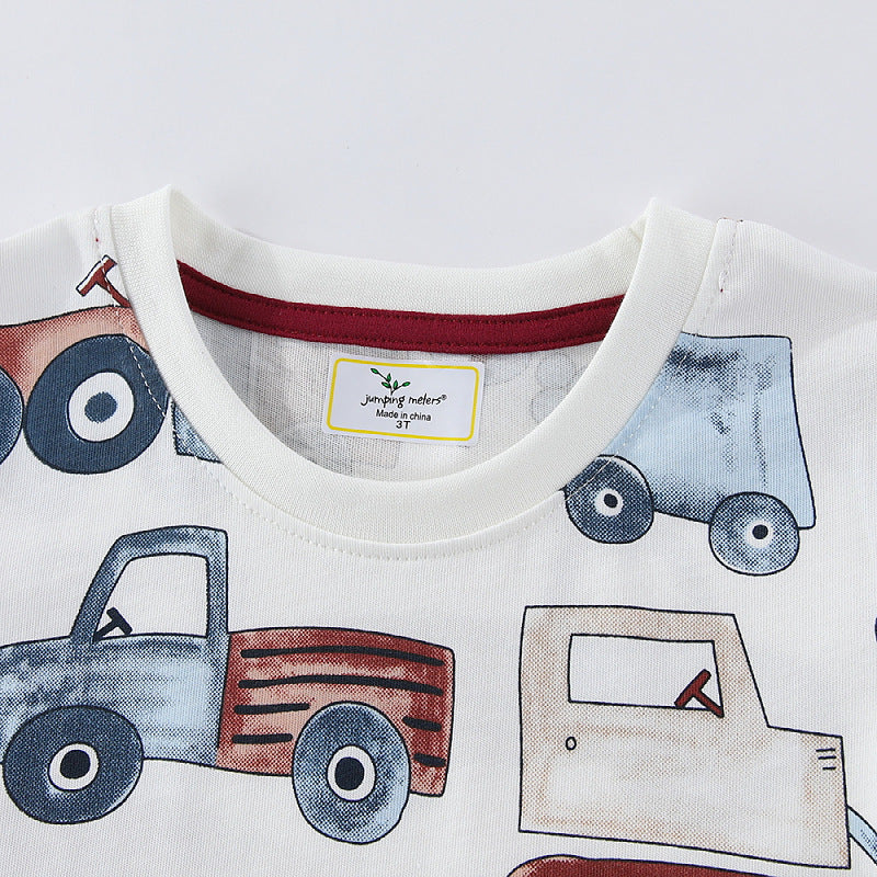 Kinder T-Shirt mit buntem Baustellenmotiv EB
