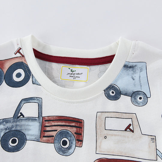 Kinder T-Shirt mit buntem Baustellenmotiv EB