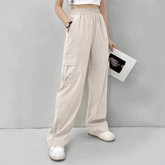 Damen Cargo-Hose mit elastischem Bund und praktischen Seitentaschen EB