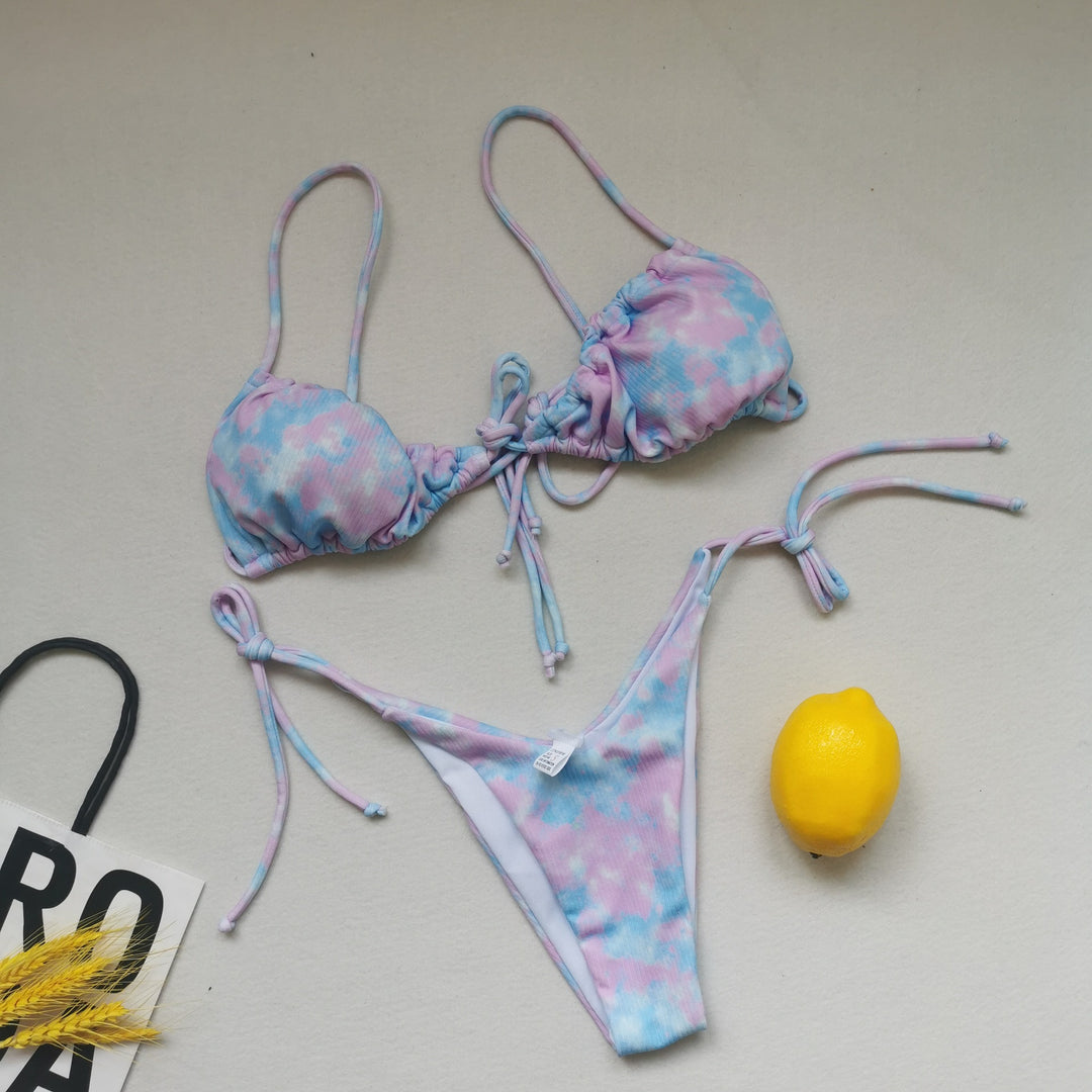 Damen Triangel-Bikini mit regulierbaren Bindebändern EB