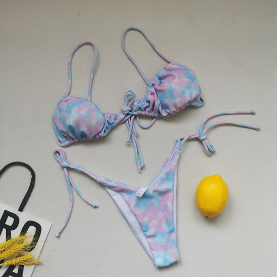 Damen Triangel-Bikini mit regulierbaren Bindebändern EB