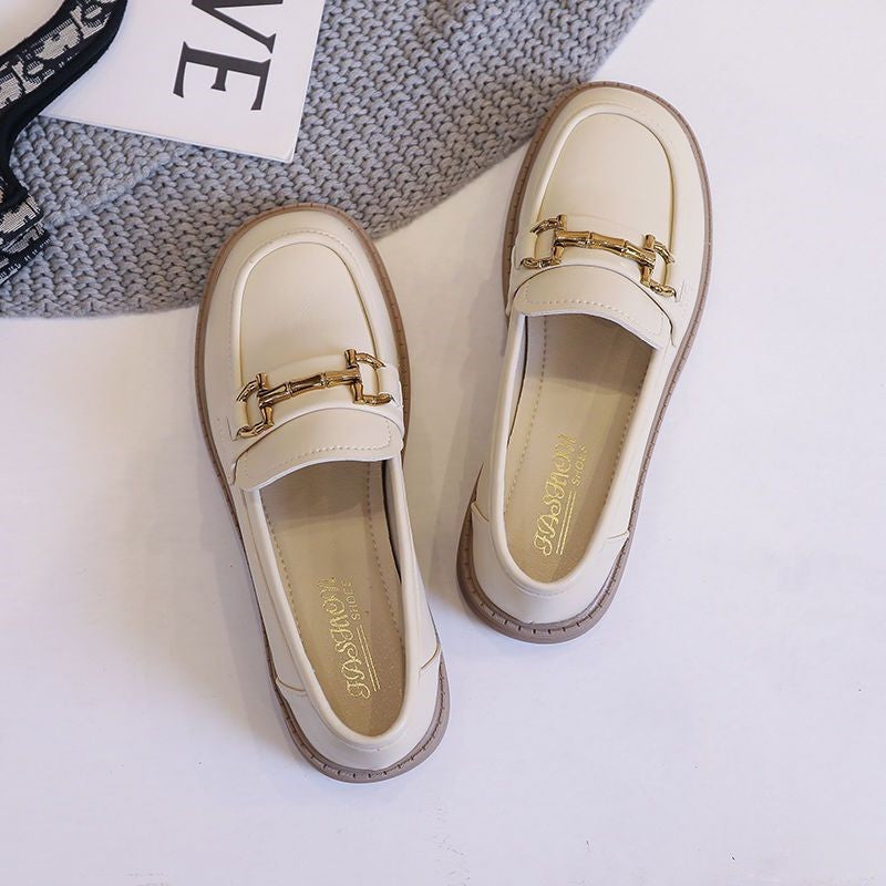 Damen Klassische Loafers mit elegantem dekorativen Schnallenverschluss EB