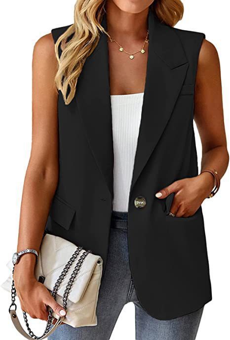 Damen Stylischer Blazer-Weste EB