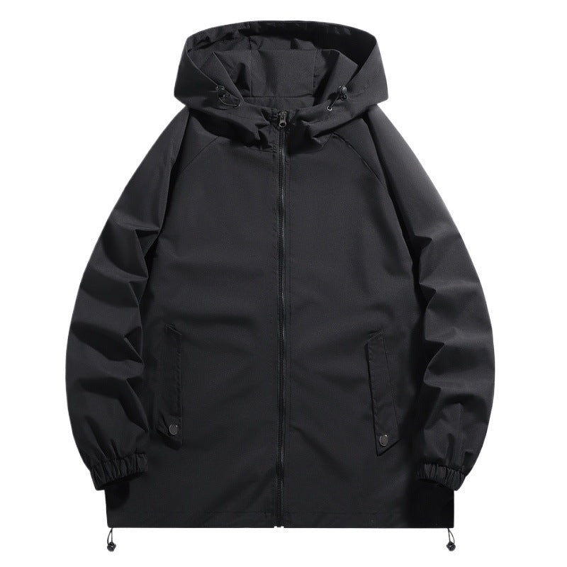 Herren Funktionsjacke mit verstellbarem Kapuzenkragen und elastischen Ärmelbündchen EB