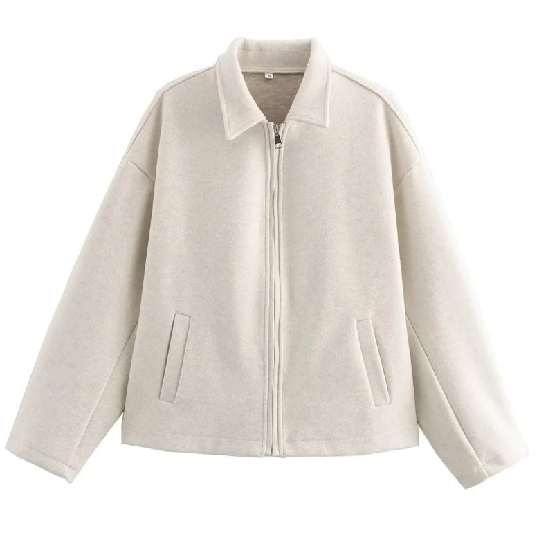 Damen modische cropped Wolljacke EB