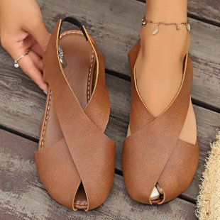 Damen Riemchen-Sandalen mit geschwungenem Design EB