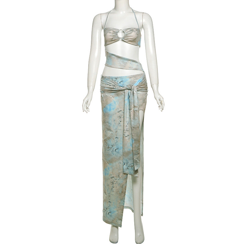 Damen schickes Bandeau-Top mit maxi Rock EB