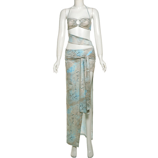 Damen schickes Bandeau-Top mit maxi Rock EB