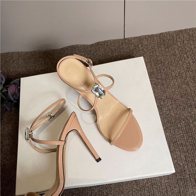 Damen elegante Sandaletten mit glitzernden Akzenten EB