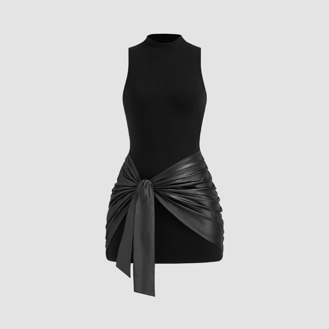 Damen Elegantes Wickelrock mit Schleifendetail EB