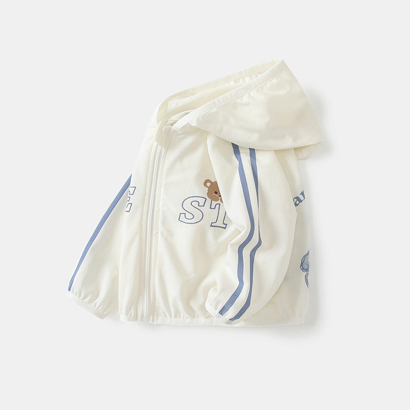 Unisex nan leichte Kapuzen-Sonnenschutz-Windjacke mit elastischen Bündchen EB