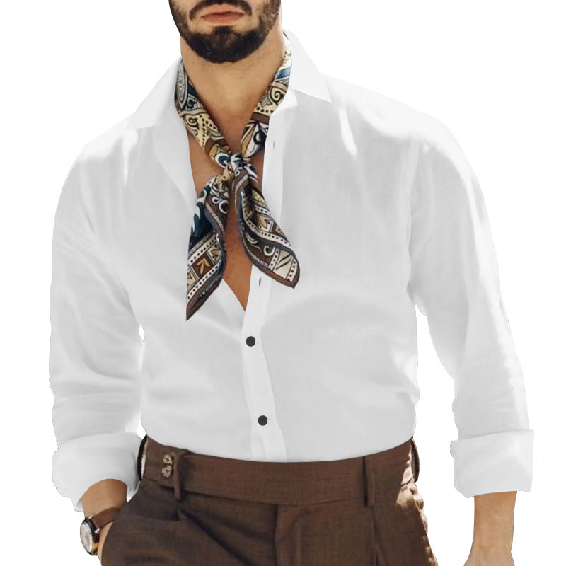 Herren elegantes Langarmhemd mit modernem Design und praktischen Details EB