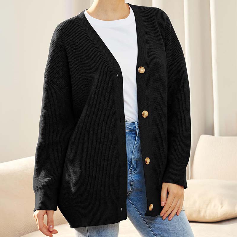 EB | Klassische Strick-Strickjacke für Alltag