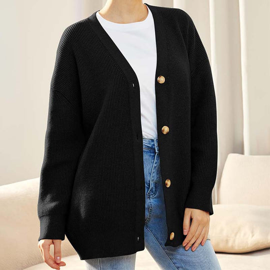 EB | Klassische Strick-Strickjacke für Alltag