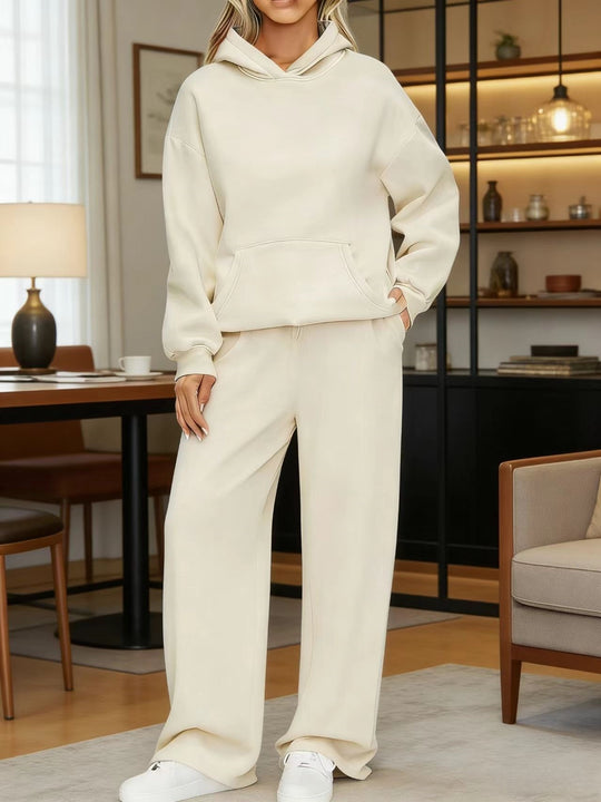 Damen nan kuscheliges Oversize Hoodie und weite Jogginghose Set EB