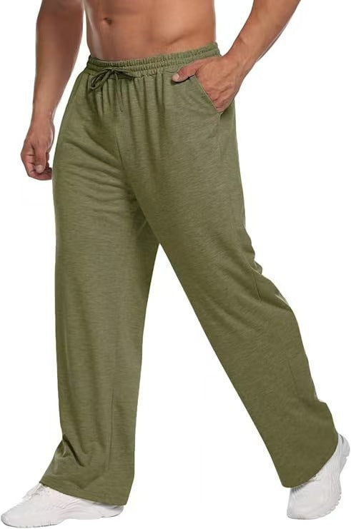 Herren nan locker fallende Loungehose aus softem Jersey mit Kordelzug, elastischem Bund und geradem Bein EB