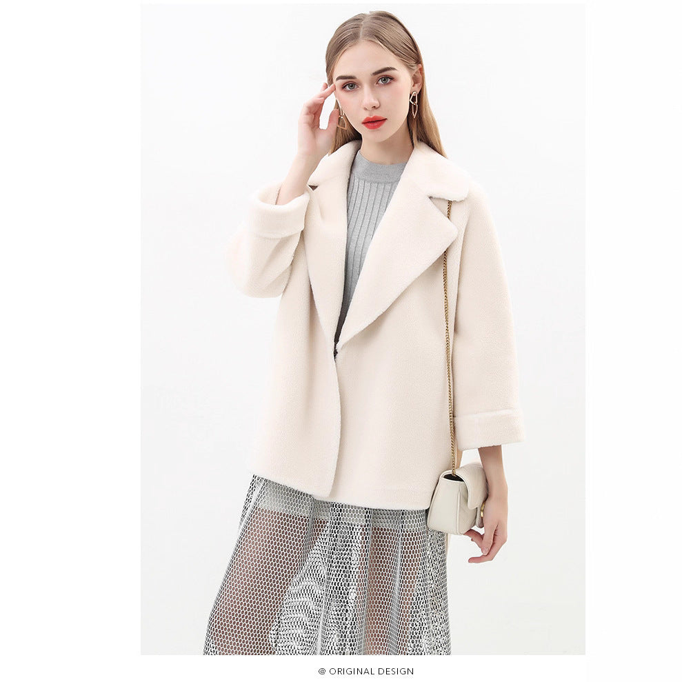 Damen Modische Manteljacke im Oversized-Stil EB