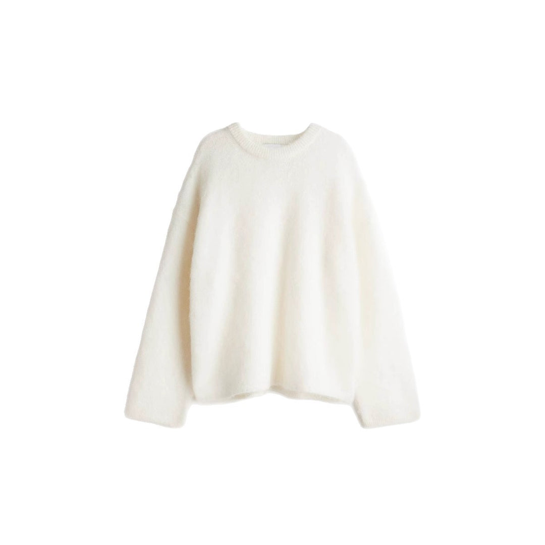 Damen Oversized Strickpullover aus weichem Material mit Rundhalsausschnitt und lockerer Passform EB