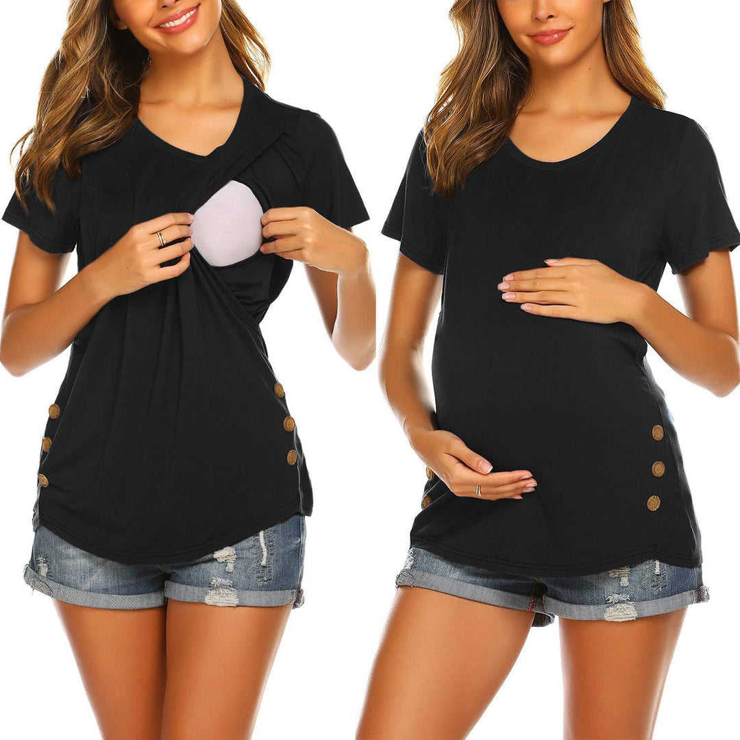 Damen Stillshirt mit praktischen Knöpfen EB