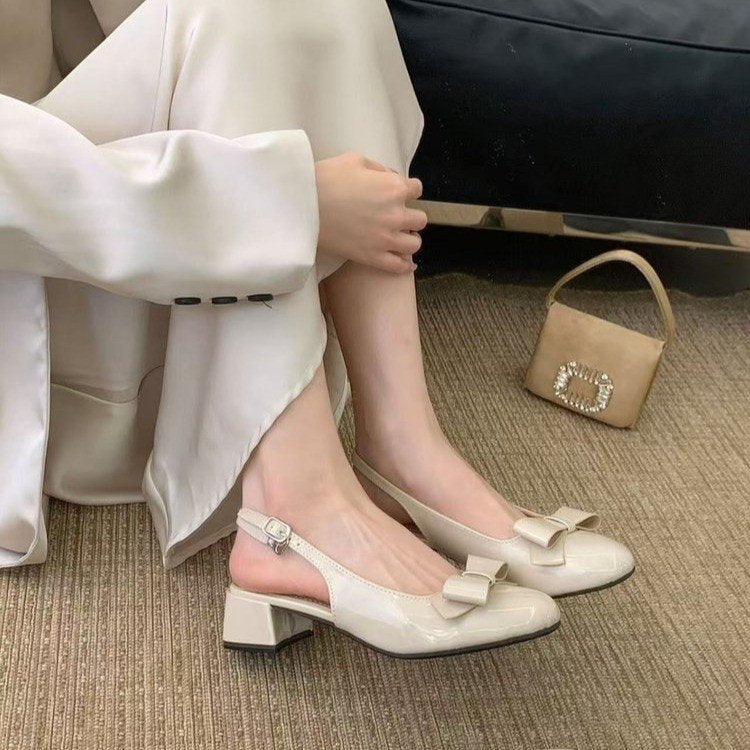 Damen elegante Sling-Pumps mit modischer Schleifenapplikation EB