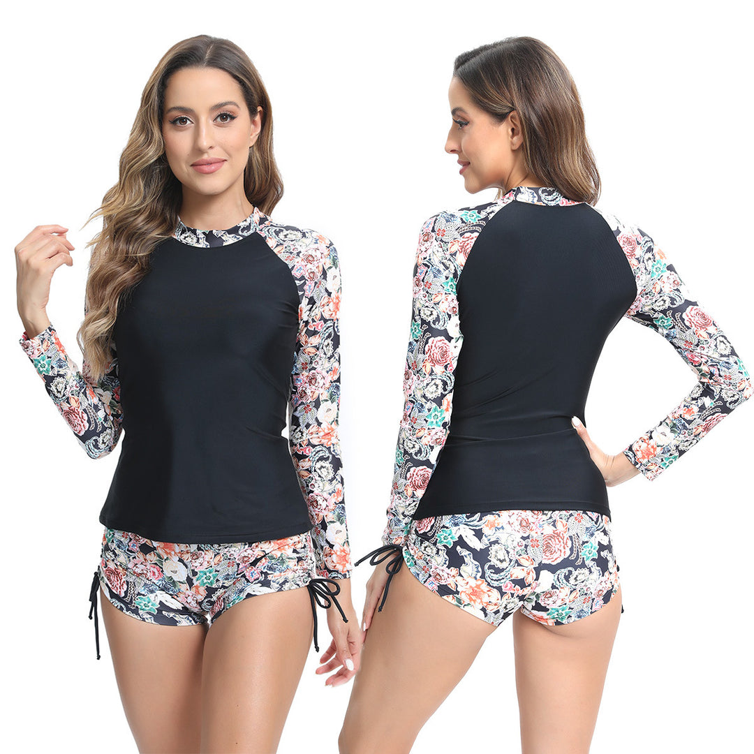 Damen modischer Rashguard-Bikini-Set EB