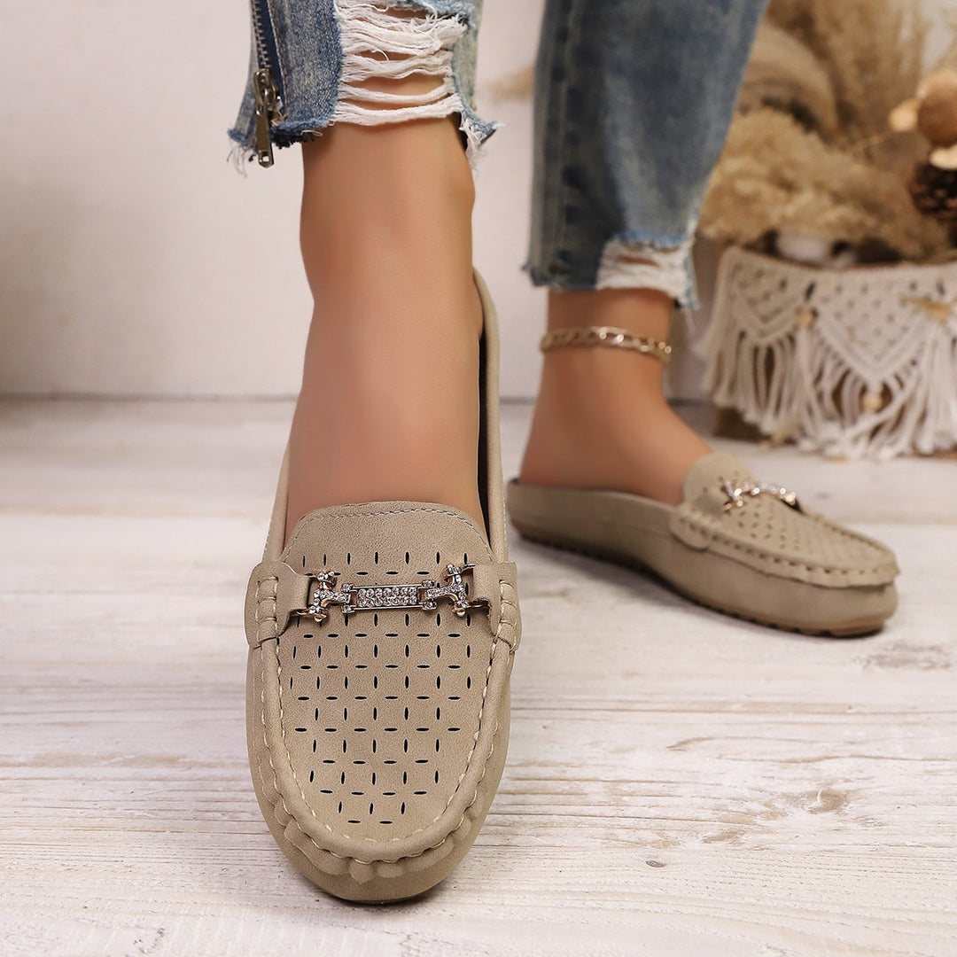 Damen Mokassins mit stilvollem Schnitt und modischer Dekoration EB