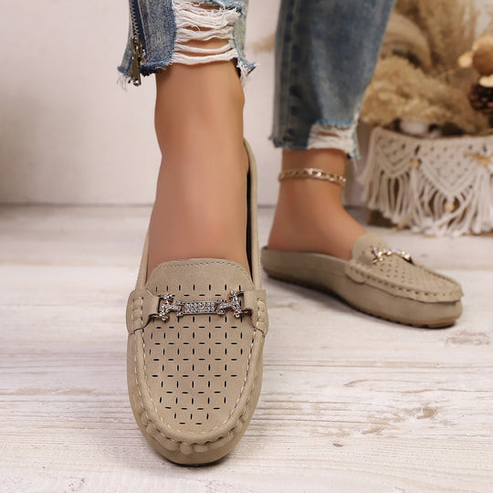 Damen Mokassins mit stilvollem Schnitt und modischer Dekoration EB