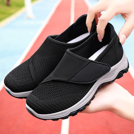 Damen Sportliche Slip-On Sneakers mit strapazierfähigem Mesh-Obermaterial EB