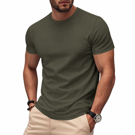 Herren Atmungsaktives Kurzarm-T-Shirt mit stylischem Reißverschluss EB