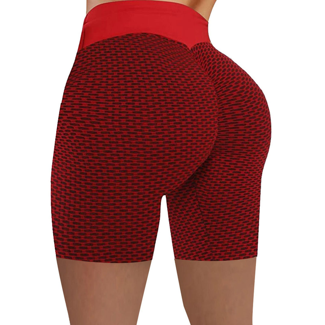 Damen sportliche Kompressionsshorts mit hohem Bund und atmungsaktivem Material EB
