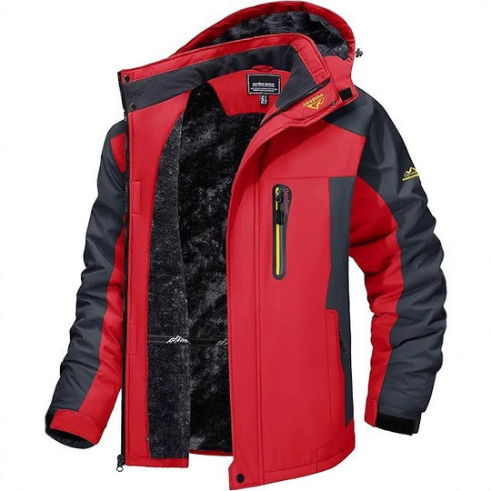 Herren nan wind- und wasserdichte Winter-Skijacke mit abnehmbarer Kapuze Thermofutter und verschweißten Nähten EB